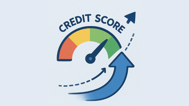 A graphical representation of increasing credit score.